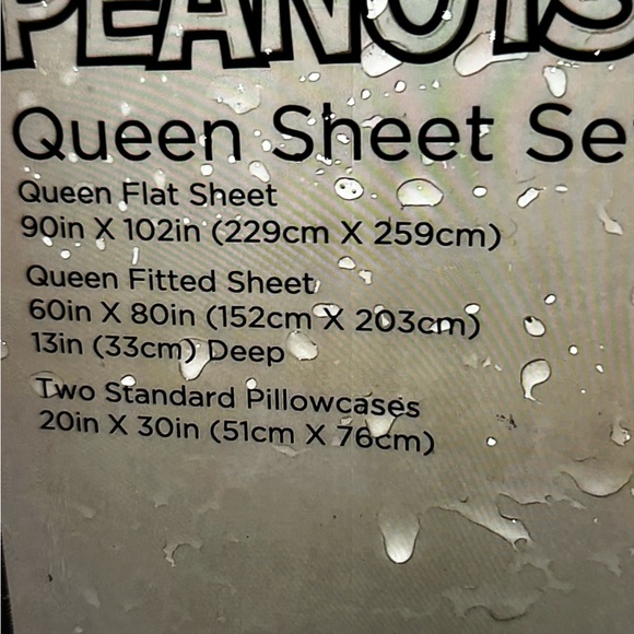 New Peanuts Charlie Brown Snoopy Xmas Queen Bedroom Sheets Doghouse Lights Gray - Picture 3 of 10